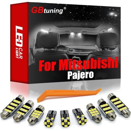 GBtuning Canbus LED Interior Light Kit For Mitsubishi Pajero Montero Shogun and Sport (90-20) Car Dome Reading Bulb Accessories