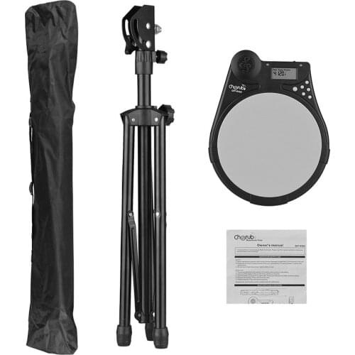 Cherub DP-950 Mute Drum Tutor Digital Drum Practice Pad with 9 Preset Drum Styles 4 Training Modes Metronome LCD Display