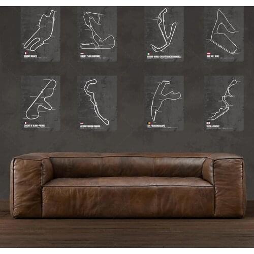 Art Decor Formula 1 Race Circuit Park Zandvoort F1 Circuit Track Layout Wall Art Canvas Painting Silk Poster