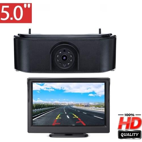 HD 720P Misayaee Brake Light Camera+5'' monitor for Chevrolet Chevy City Express Nissan NV200 2005-2019 Night Vision Rear Camera