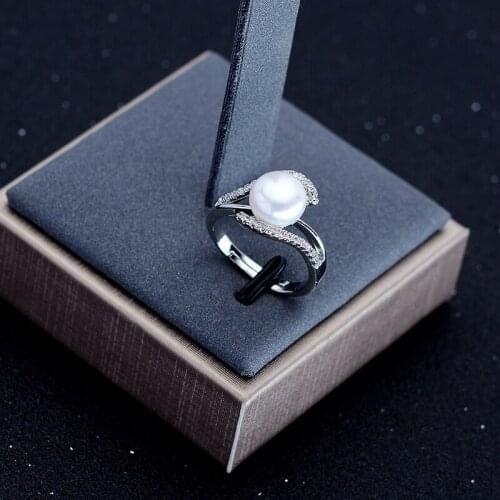New Arrival FREE SIZE ADJUSTABLE Charm Freshwater Pearl Ring Finger Ring Jewelry Nice Party Gift Present to Friend Lover