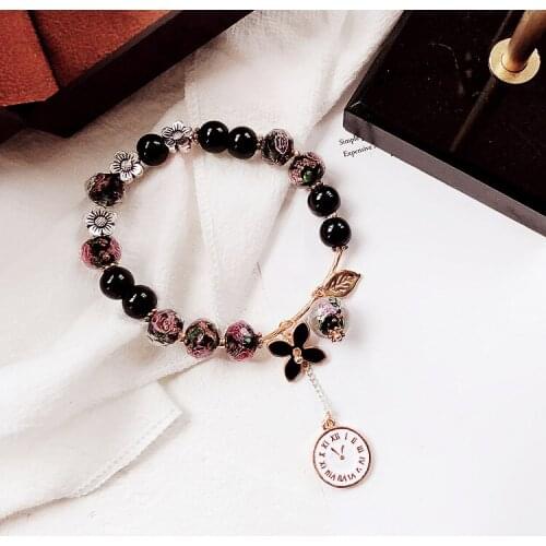 Korean Fashion Sweet Beaded Girls Bracelets & Bangle Best Friend Gifts Trendy Simple Jewelry Accessory For Women Charm Bracelets