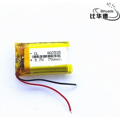 5pcs BIHUADE 3.7V,750mAH,802535 Polymer lithium ion / Li-ion battery for TOY,POWER BANK,GPS,mp3,mp4,cell phone,speaker