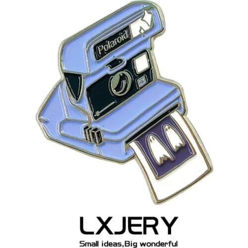 LXJERY Polaroid Pin Badge On Backpack Funny Brooch Pins For Clothes Broche For Women Girls Gift