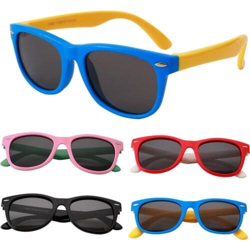 Fashion Polarized Kids Sunglasses Silicone Flexible Boys Girls Children Sun Glasses Baby Shades Eyewear UV400 Oculos