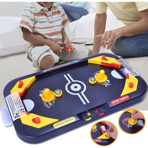 Desktop Battle 2 in 1 Ice Hockey Game Leisure Mini Air Hockey Table Childrens Educational Interactive Toys Gift Indoor Sport
