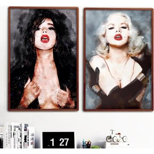 NOOG Marilyn Monroe Figure Quotes Posters and Prints Canvas Wall Pop Art American star Painting Decorative Picture Nordic Decor