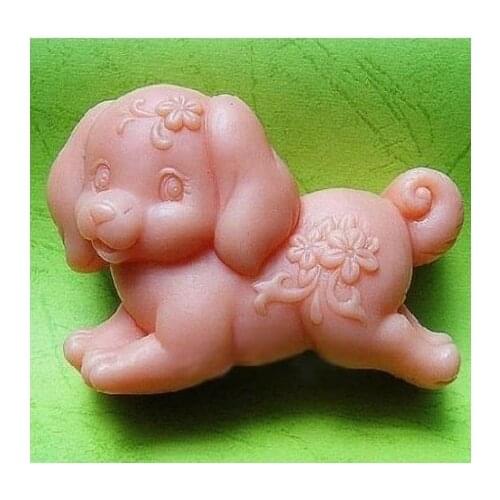 New Lucky Dog Craft Art Silicone Soap mold Craft Molds DIY Handmade soap molds