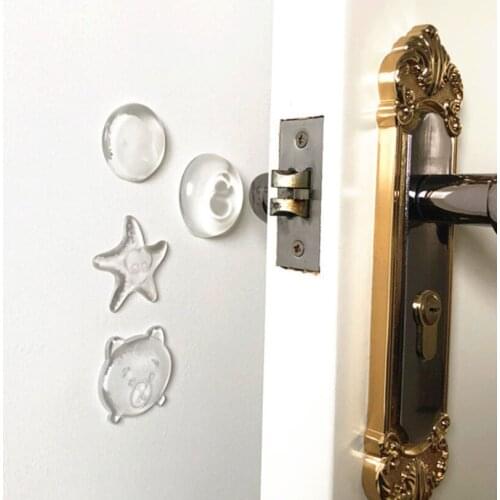 New Silicone Pads Door Stopper Safety Mute Transparent Adhesive Bumper Crash Pads Wall Foot for Furniture Drawers Protector