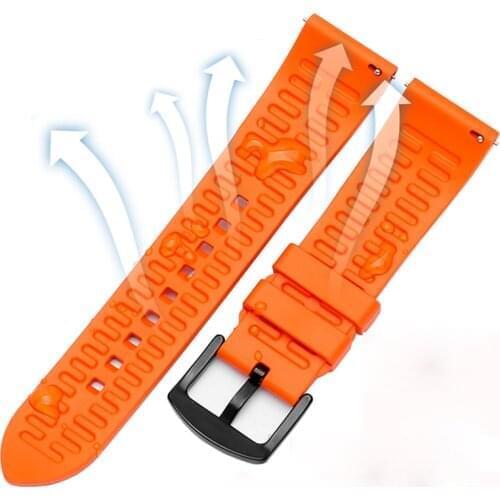 Quick release Watch Band for Moto 360 2nd 42mm/ Pebble Time Round/PEBBLE 2 Sport Rubber Bracelet Strap For LG Watch SPORT Wrist