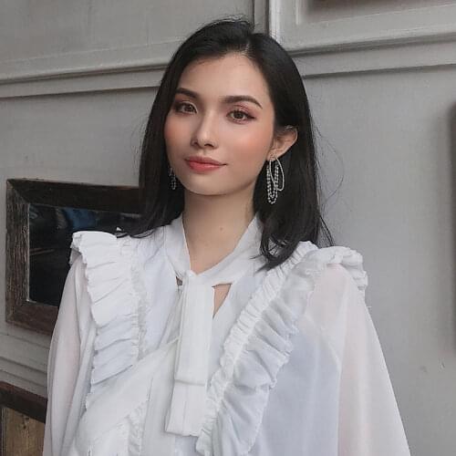 HIBRIDE Luxury Geometry Oval Shape AAA Cubic Zircon Nigeria Style Women Earring Fashion Jewelry Party Show Brincos E-617