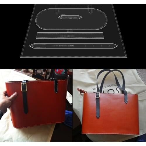 Handbag acrylic version type drawings leather art paper pattern template for sewing pattern DIY handmade leather