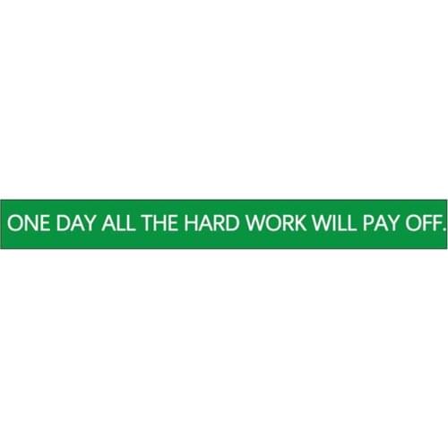 300pcs Motivational ONE DAY ALL THE HARD WORK WILL PAY OFF Silicone Bracelets Rubber Wristbands Free Shipping by DHL