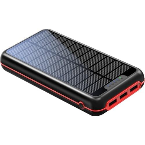 Solar Power Bank 30000mAh 3 USB External Battery Pack Portable Charger 30000 mAh Powerbank Solar Battery for Mobile Phone Tablet