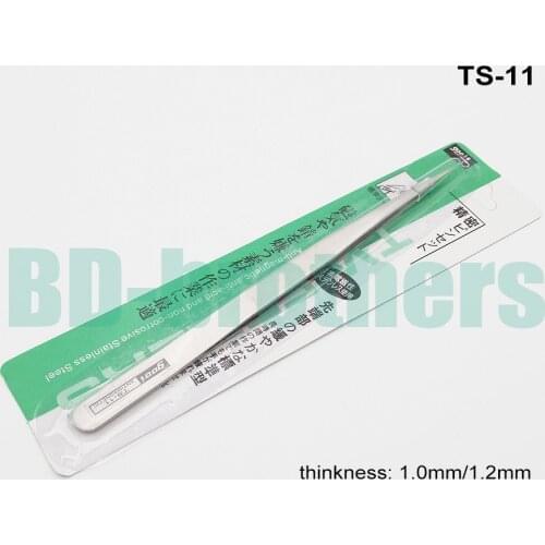 High Quality 140mm Stainless Steel TS 11 Tweezers Nipper gooi TS-11 for Phone Repairment DIY Repair Tools 500pcs/lot