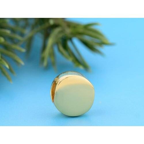 Fit Original Charm Bracelet Authentic 925 Sterling Silver Blank Gold Plate Round Bead For Making Women Berloque 2021 New Arrival