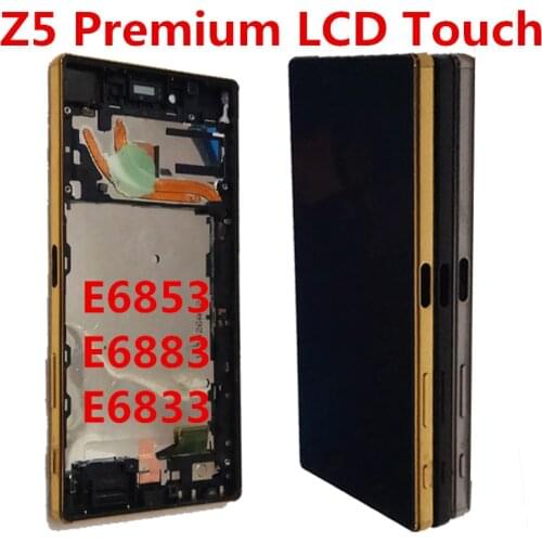 LCD Display For SONY Xperia Z5 Premium LCD Touch Screen with Frame Replacement for SONY Z5Plus E6883 E6833 E6853 LCD