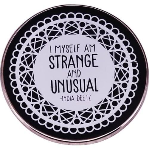 Lydia Deetz Inspired Quote Pin Badge