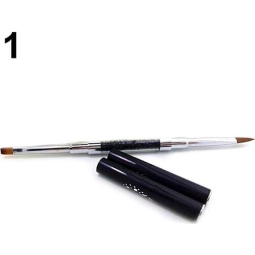 1Pc Nail Art UV Gel Rhinestone Handle Double-headed Acrylic DIY Brush Pen Nail Art Design Painting Drawing Pen Manicure Tool