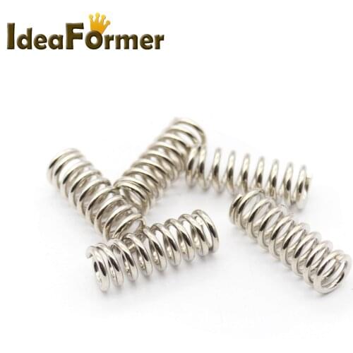 10pcs/lot 3D printer accessory feeder spring for Ultimaker MK extruder nickel plating spring 1.2mm 20mm top quality