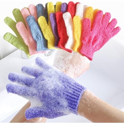 10pcs/set Bathing Body Scrub Gloves Collocation Shower Gel Soap Bath Cream Body Wash Deep Cleaning of Dirt Dead Skin 19*13cm