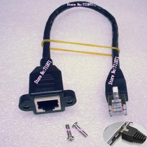 1000M High Speed Screw Fixed Rj45 Ethernet Cable Male Female Screw hole Network Line Male Female CAT6 Ethernet Extension cord