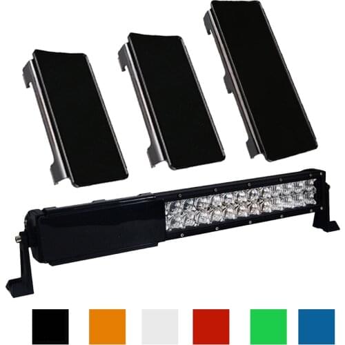 20" inch LED Light Bar Snap On Protective Lens Cover 2x 6'' + 1x 8" 6 Colors For 20-22'' 120W Offroad 4WD Trucks Boat ATV SUV
