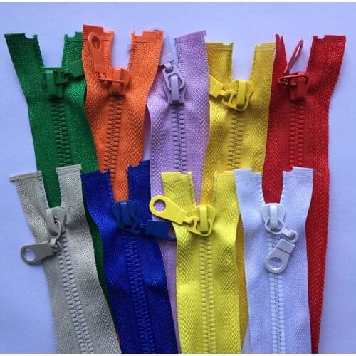 3 piece 70cm 80cm Open end Zipper 5# Resin Zipper Color Black White Grey Beige Down Jacket /Overcoat Zipper Clothing Accessories