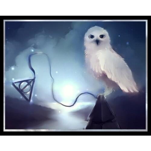5d Diy Diamond Painting Owl Diamond Embroidery Cartoon Deathly Hallows Picture Diamond Mosaic Cross Stitch Handmade Craft Pictur