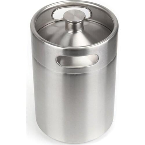 5L Mini stainless steel barrel 170oz beer barrel Growler mini beer barrel has beer tools wine making