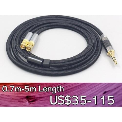 6.5mm XLR 4.4mm Super Soft Headphone Nylon OFC Cable For HiFiMan HE400 HE5 HE6 HE300 HE4 HE500 HE6 Earphone headset