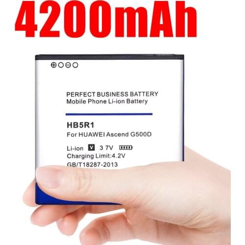 4200mAh HB5R1 Battery for Huawei Ascend G500D G600 P1 LTE 201HW Panama U8520 U8832 U8832D U8836D U8950 U8950D