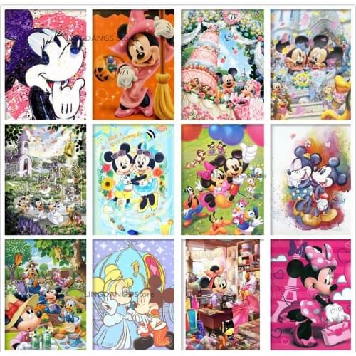 5d Diy Diamond Painting Disney Cartoon Mickey Minnie S Wedding Diamond Mosaic Embroidery Cross Stitch Full Drill Home Decor Gift