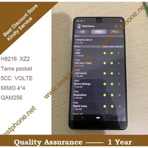 Free shipping dhl + XZ2 H8216 Tems Pocket ,Support 5CC & VOLTE & QAM256 & 4X4MIMO .... Testing