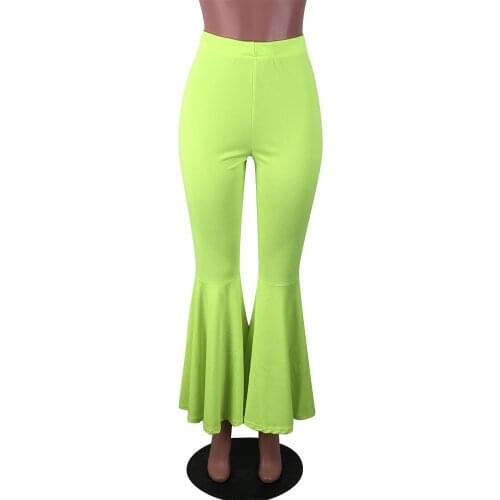 Women Pants Elastic Flare Pants Fashion Female Black Spring Autumn Skinny Bodycon Casual High Waist Long Trousers Ladies Pants