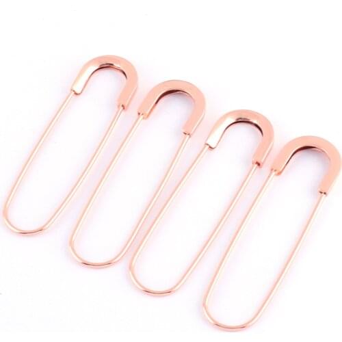79mm Rose Gold Safety pins Coiless Safety Pins Larger Safety Pins Kilt Pins Broochs letter Bar Pins Apparel Accessories DIY
