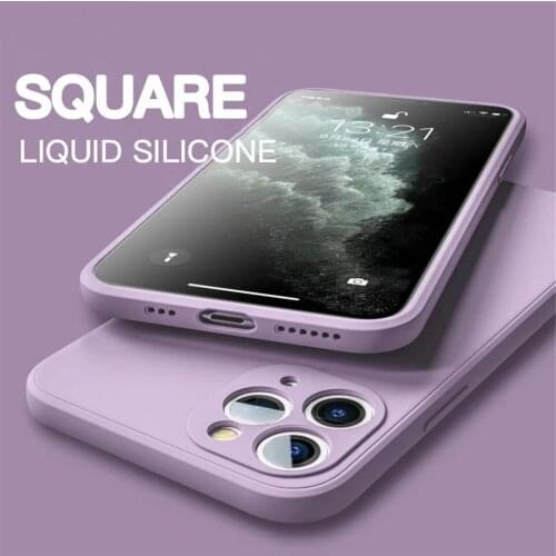 Original Liquid Silicone Luxury Case For iPhone 11 12 Pro Max mini 7 8 6 6S Plus XR X XS MAX SE 128g Shockproof Case Cover