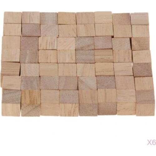 600pc Wooden Building Blocks Toy Cubes Set Educational Toy Making Crafts