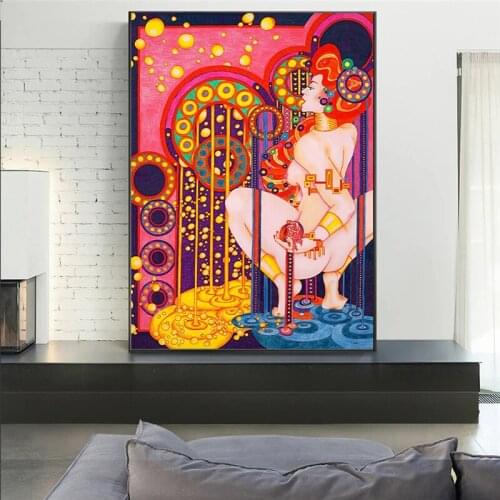 Art Poster Abstract Nude Woman Canvas Painting Nordic Pop Wall Art Pictures Interior for Living Room Home Decor Mural No Frame