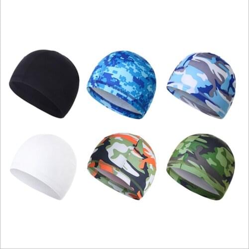 Camouflage Solid Color Sun Protection Summer Bicycle Hat Outdoor Cycling Unisex Motion Windproof Skull Cap Beanies