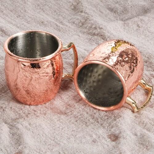 60ml Moscow Mule Copper Mugs Metal Mug Cup Stainless Steel Beer Wine Coffee Cup Bar Tool Home Kitchen Bar Supplies