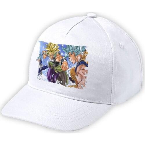 MERCHANDMANIA White Cap Child film BROLY VS GOKU VEGETA soft small sports polyester sport field picnic fishing
