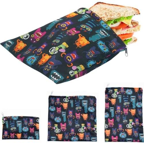 3pcs Reusable Snack Bag Waterproof Bread Sandwich Bag Pouch For School Camping Work Travel Zero Waste Packaging Sandwich Bag