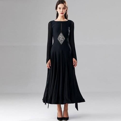 Fashion Ballroom Dance Dresses Women Standard Dance Waltz Tango Foxtrot Performance Clothing Customized Competition Dress DC3570