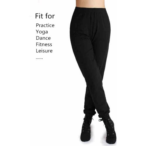 2021 New Desigh Black Dance Pants Stretch Women Harem Pants Loose Long Trousers Dance Club Top Quality