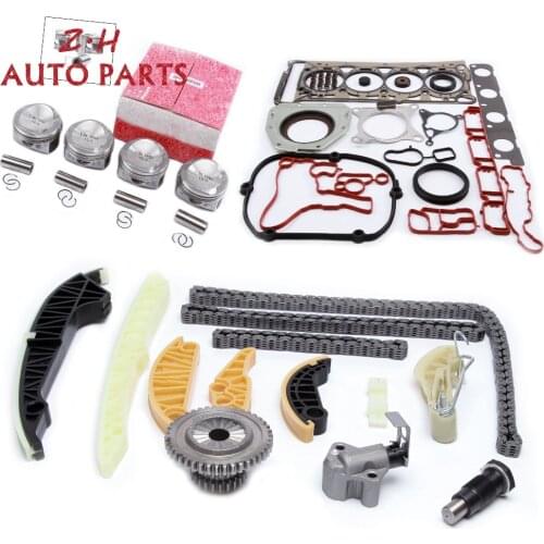 NEW Pin 21mm Engine Overhaul Rebuild Piston Gasket Timing Tensioner Chain Guide Kit For Audi VW Skoda Seat 1.8TSI 06H107065CP