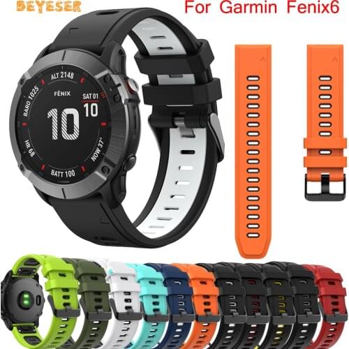 New Style Hot Silicone Quick Release Watchband Strap For Garmin Fenix6 Watch Easyfit Wrist Band Replacement Bracelet Accessories