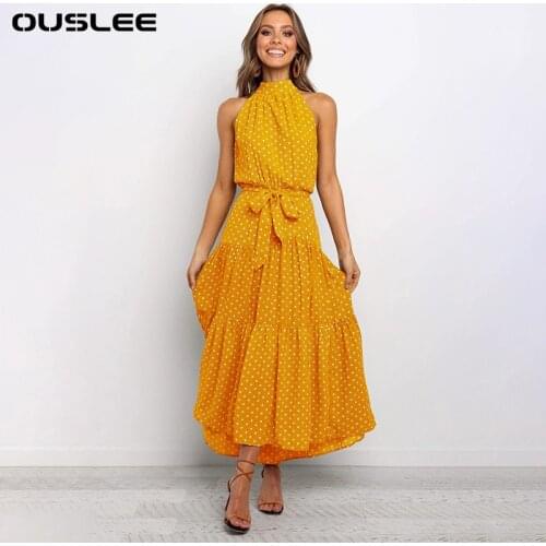 OUSLEE Summer Polka Dot Dresses