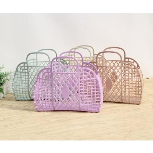 Plastic portable bath basket plastic sundry wash basket soft basket