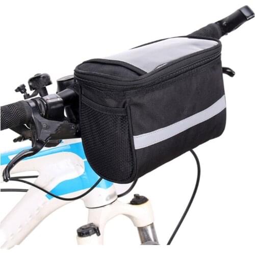 Bicycle Handlebar Bags Waterproof Bike Handlebar Basket Front Storage Bag Outdoor Cycling Pouch Riding Pack Bicycle MTB Bike